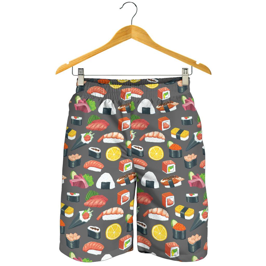 Sushi Pattern Print Mens Shorts-JTAMIGO.COM