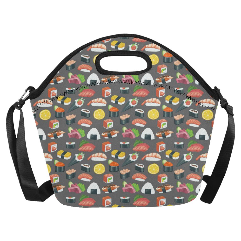 Sushi Pattern Print Neoprene Lunch Bag (Model 1669)(Large)-JTAMIGO.COM