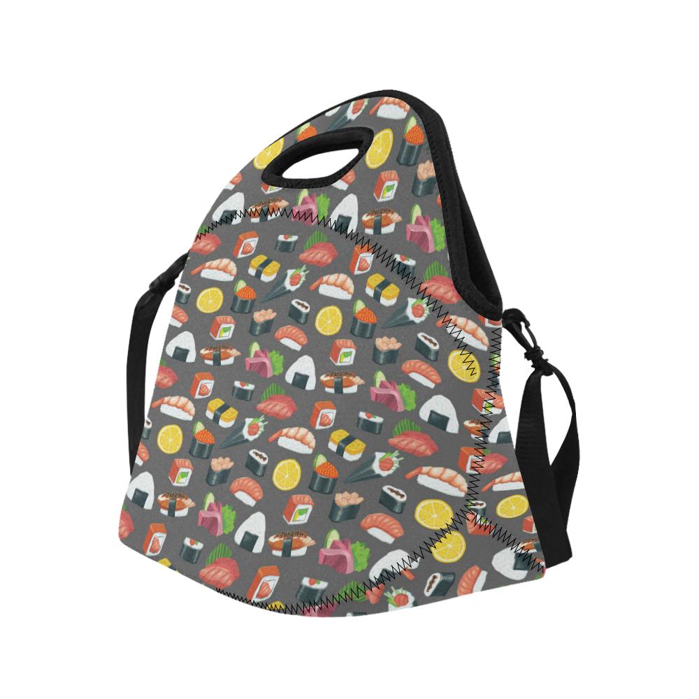 Sushi Pattern Print Neoprene Lunch Bag (Model 1669)(Large)-JTAMIGO.COM