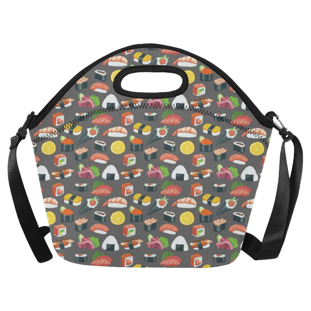 Sushi Pattern Print Neoprene Lunch Bag (Model 1669)(Large)-JTAMIGO.COM