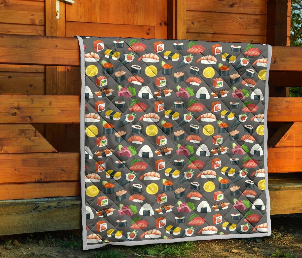 Sushi Pattern Print Premium Quilt-JTAMIGO.COM