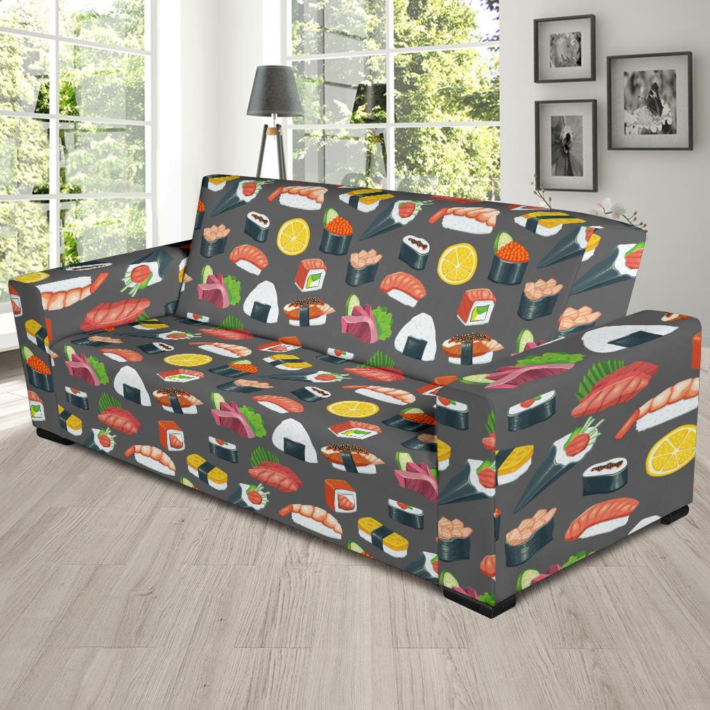 Sushi Pattern Print Sofa Slipcover-JTAMIGO.COM