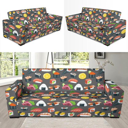 Sushi Pattern Print Sofa Slipcover-JTAMIGO.COM