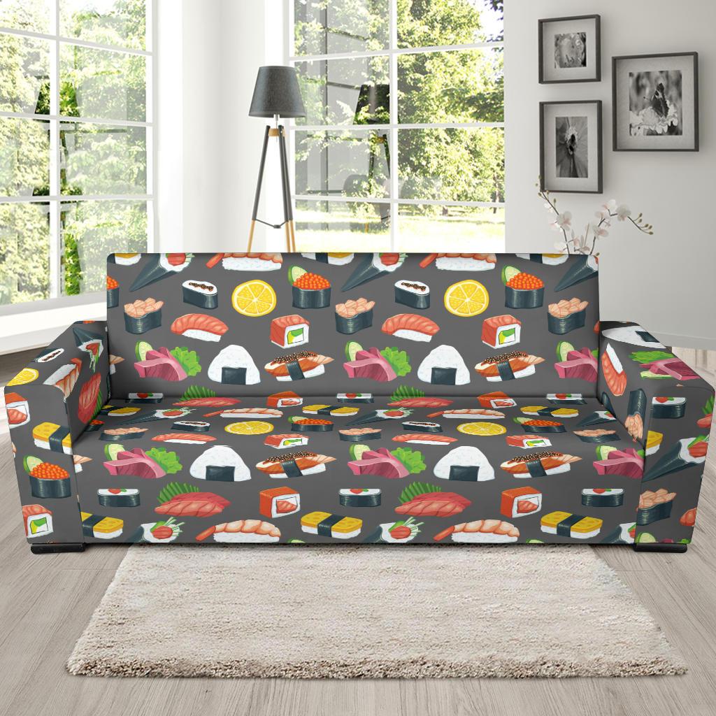 Sushi Pattern Print Sofa Slipcover-JTAMIGO.COM