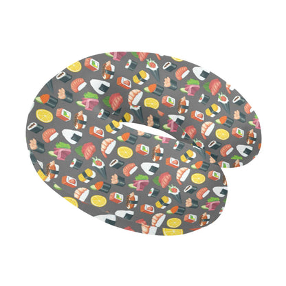 Sushi Pattern Print U-Shaped Travel Neck Pillow-JTAMIGO.COM