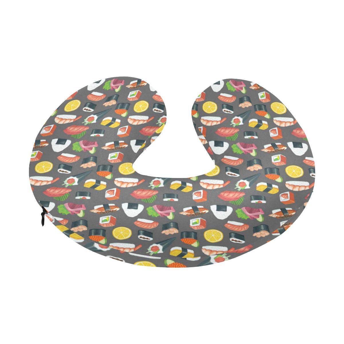 Sushi Pattern Print U-Shaped Travel Neck Pillow-JTAMIGO.COM