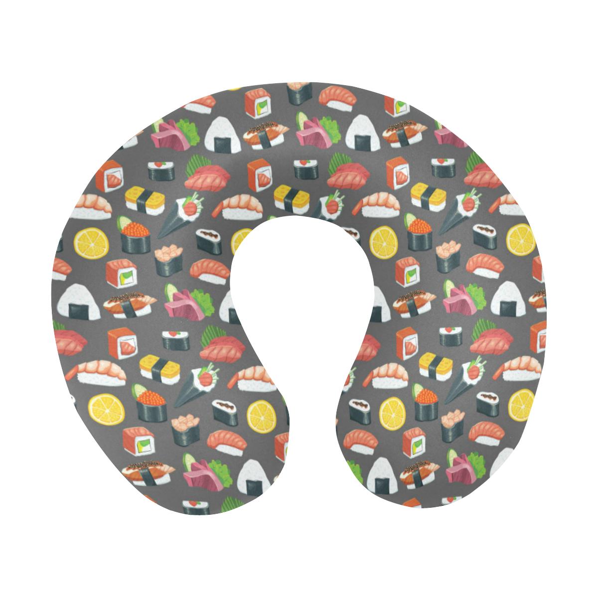 Sushi Pattern Print U-Shaped Travel Neck Pillow-JTAMIGO.COM