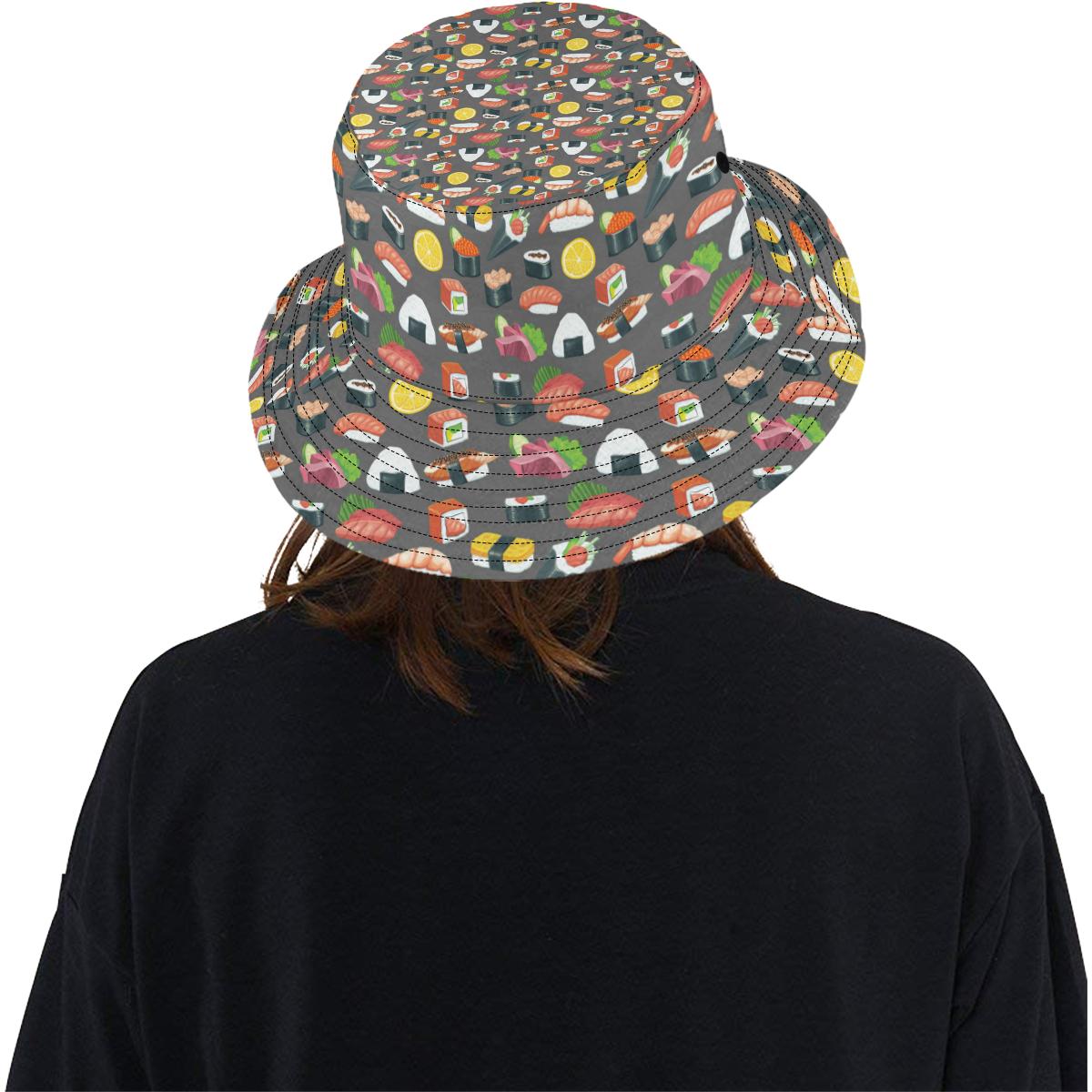 Sushi Pattern Print Unisex Bucket Hat