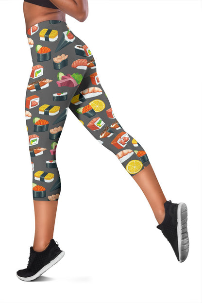 Sushi Pattern Print Women Capris