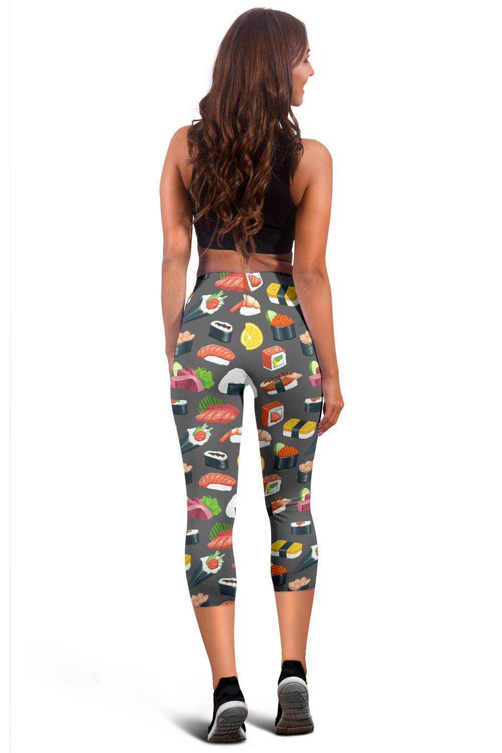 Sushi Pattern Print Women Capris
