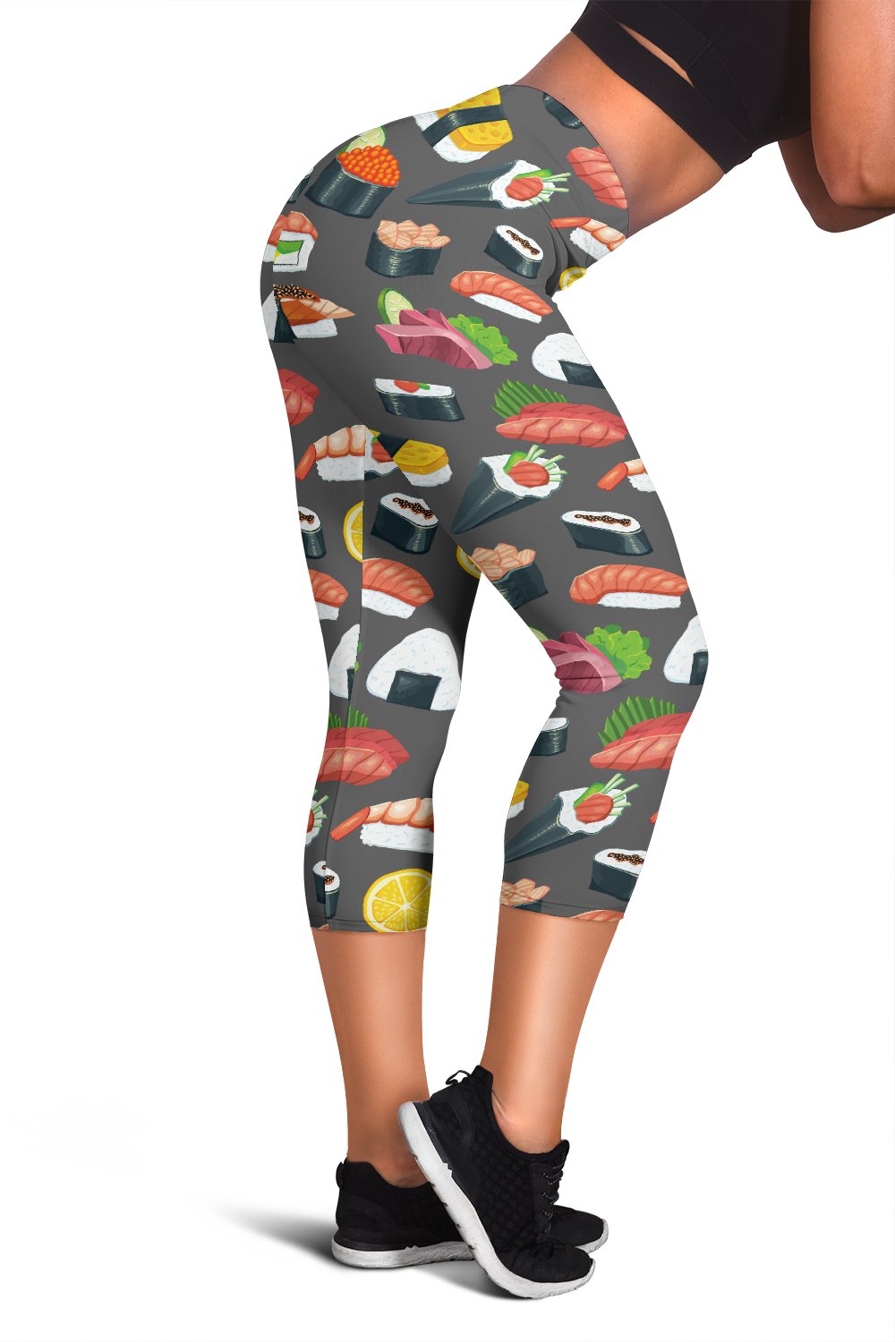 Sushi Pattern Print Women Capris