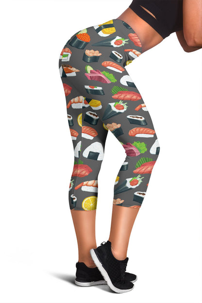 Sushi Pattern Print Women Capris