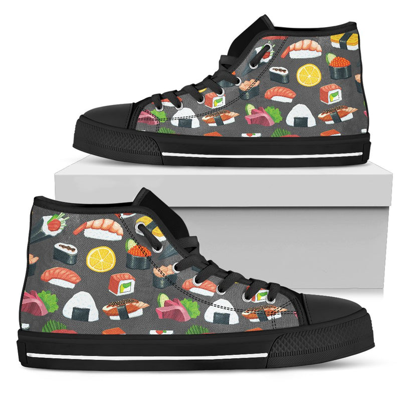 Sushi Pattern Print Women High Top Shoes