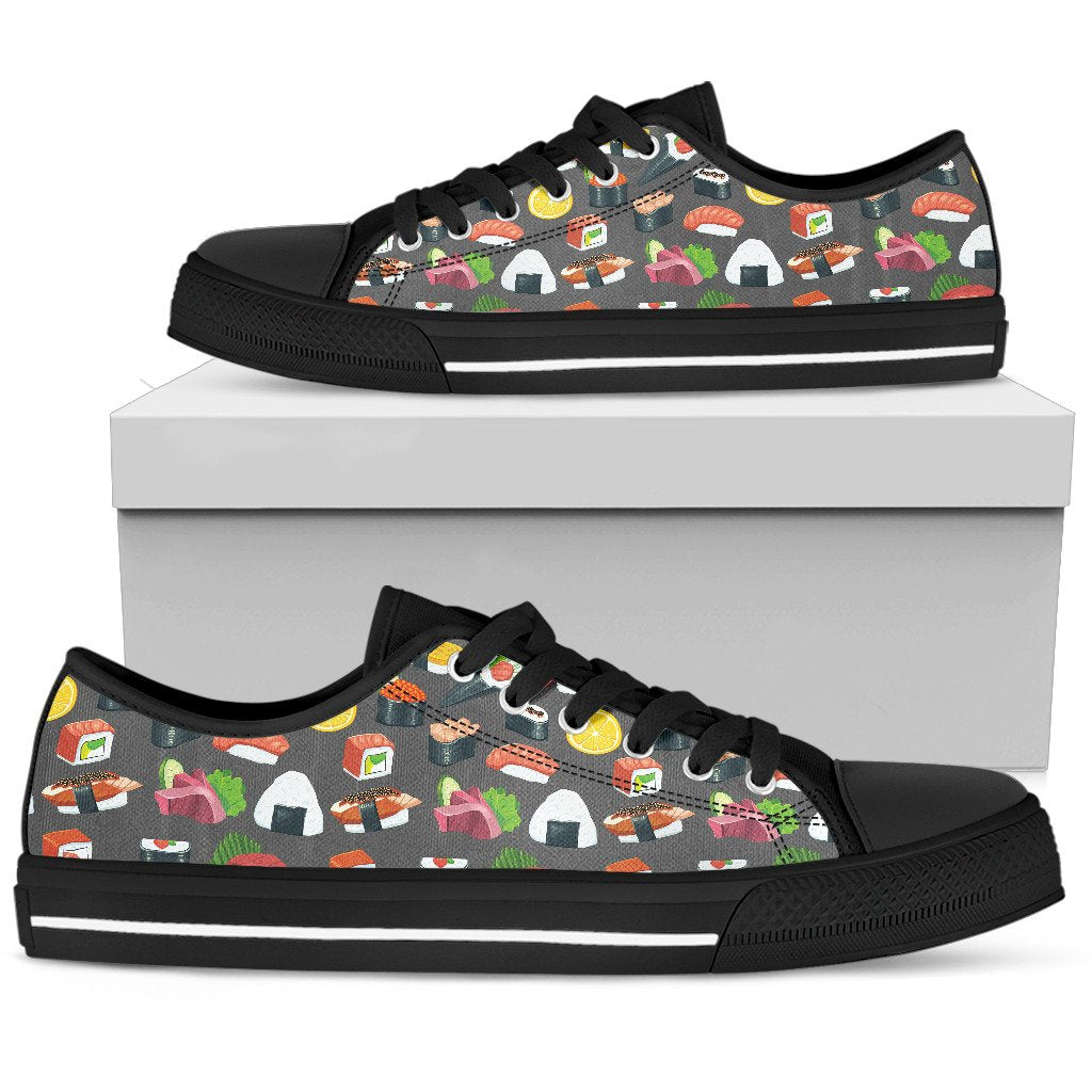 Sushi Pattern Print Women Low Top Shoes-JTAMIGO.COM