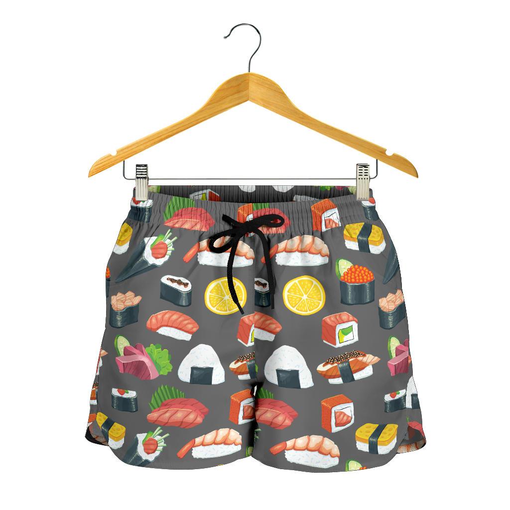 Sushi Pattern Print Women Shorts-JTAMIGO.COM