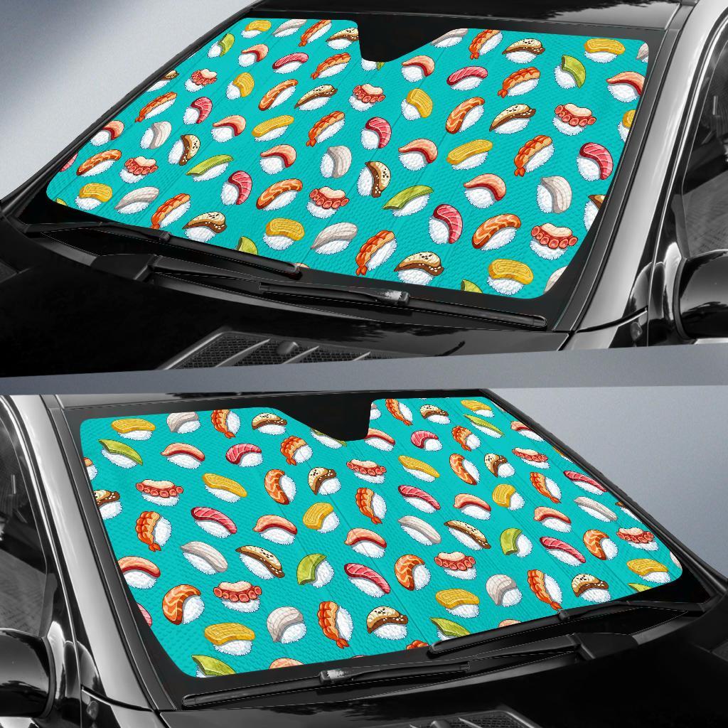 Sushi Themed Print Car Sun Shade For Windshield