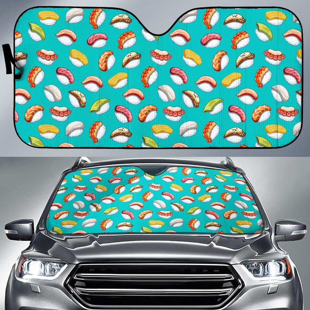 Sushi Themed Print Car Sun Shade For Windshield