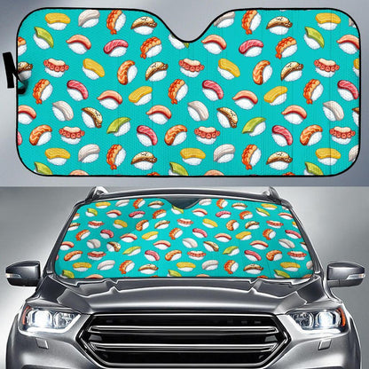 Sushi Themed Print Car Sun Shade For Windshield
