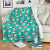 Sushi Themed Print Fleece Blanket
