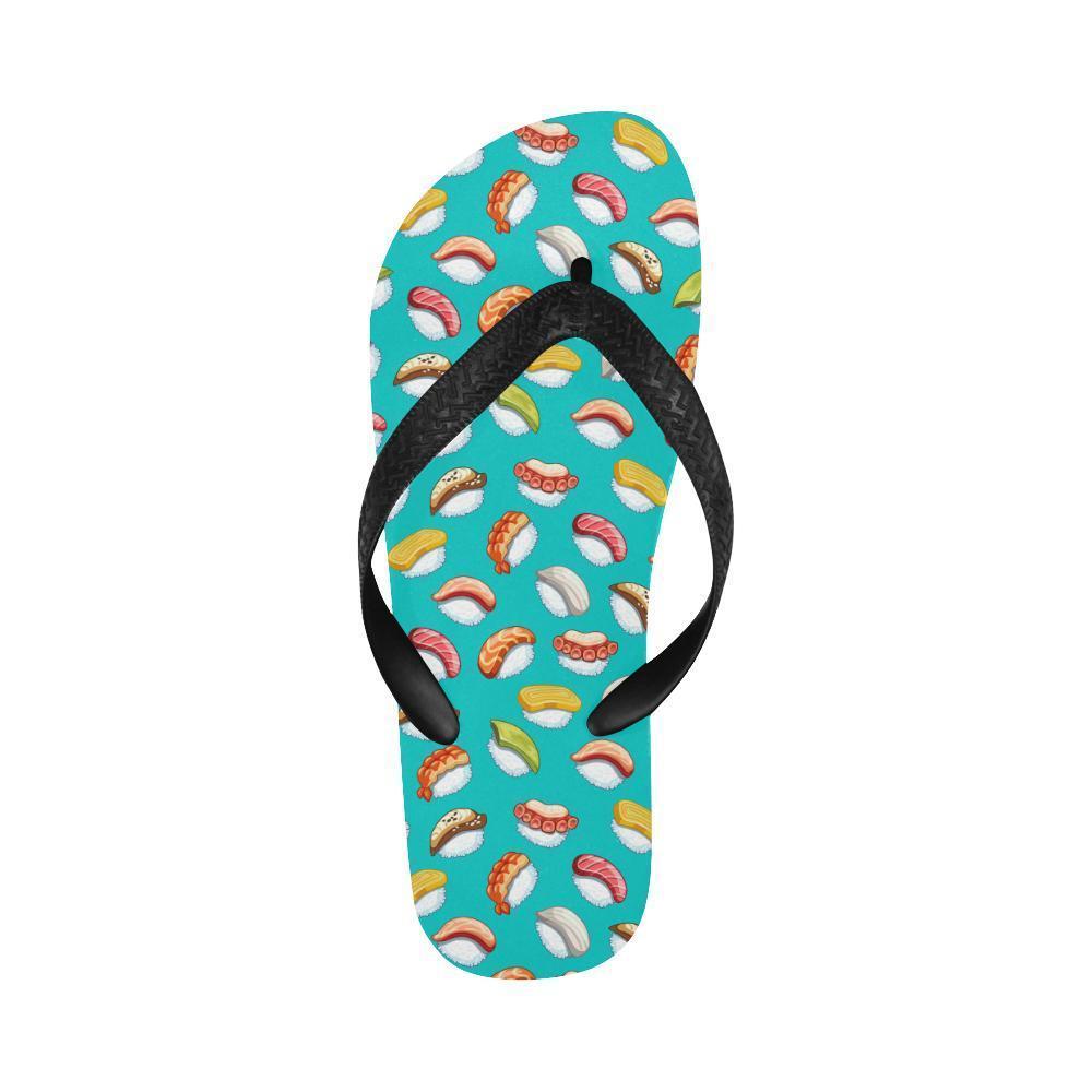 Sushi Themed Print Flip Flops-JTAMIGO.COM