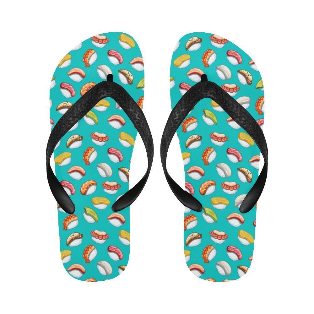 Sushi Themed Print Flip Flops-JTAMIGO.COM