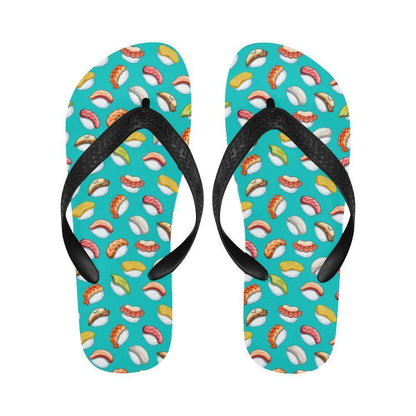 Sushi Themed Print Flip Flops-JTAMIGO.COM