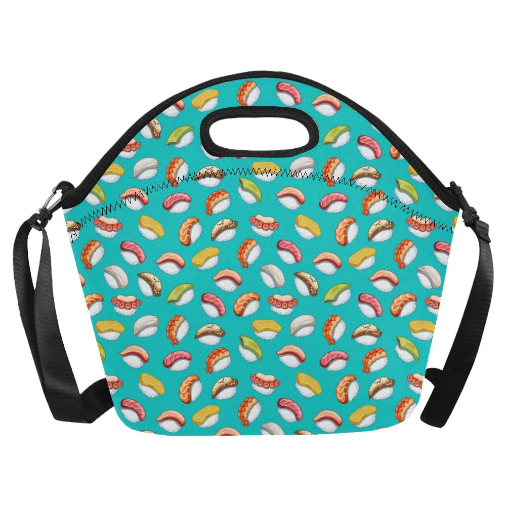 Sushi Themed Print Neoprene Lunch Bag (Model 1669)(Large)-JTAMIGO.COM