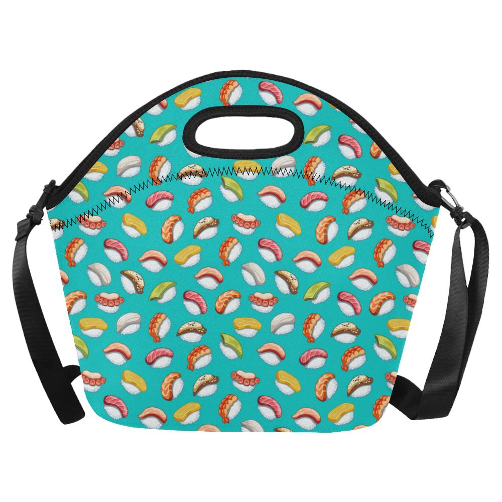 Sushi Themed Print Neoprene Lunch Bag (Model 1669)(Large)-JTAMIGO.COM