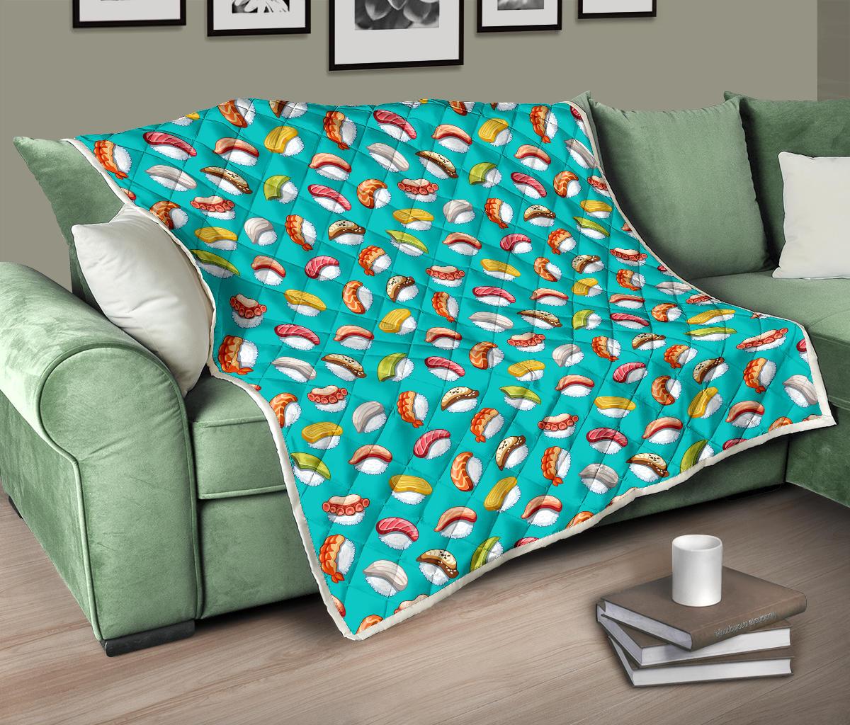 Sushi Themed Print Premium Quilt-JTAMIGO.COM