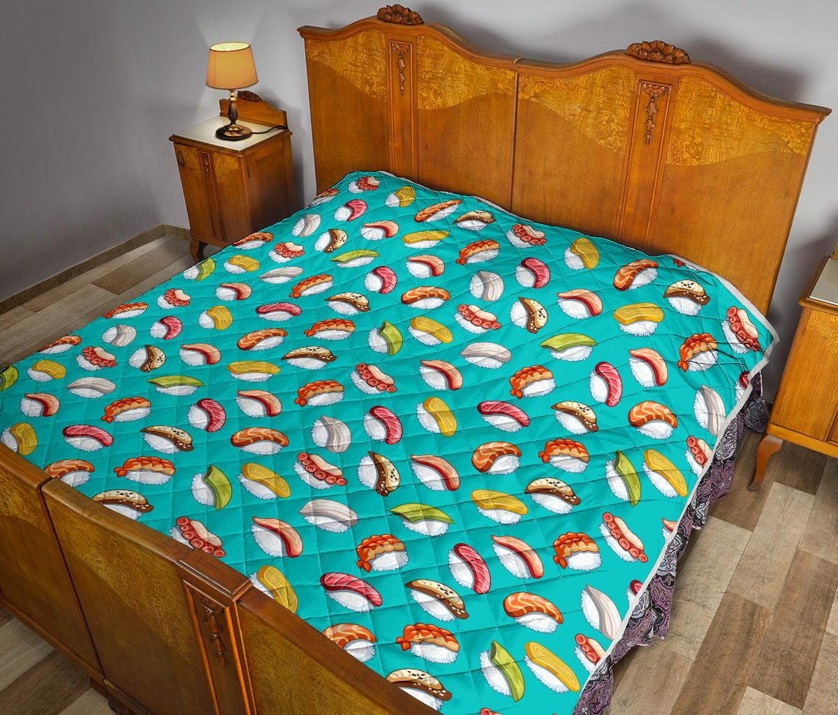Sushi Themed Print Premium Quilt-JTAMIGO.COM