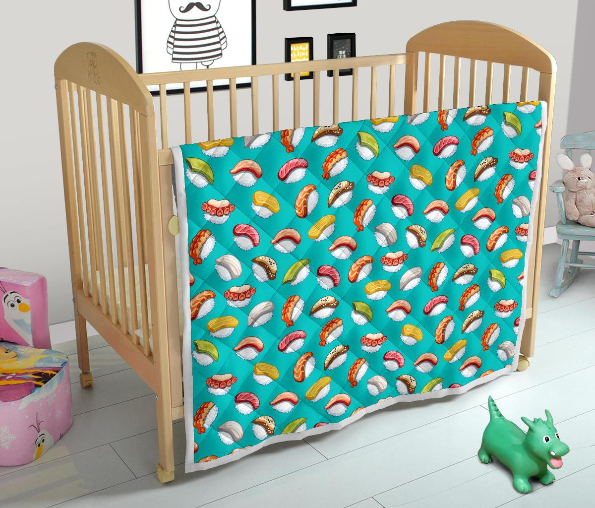 Sushi Themed Print Premium Quilt-JTAMIGO.COM