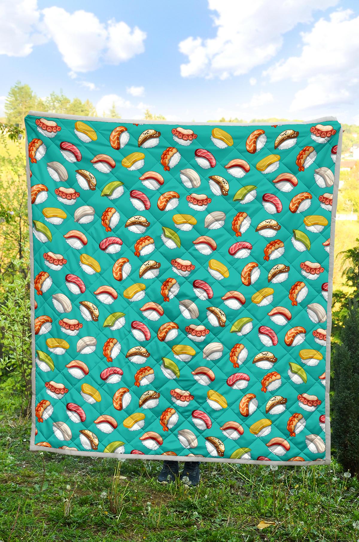 Sushi Themed Print Premium Quilt-JTAMIGO.COM