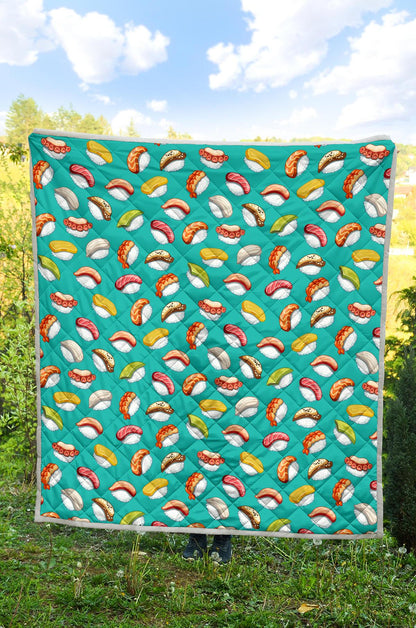 Sushi Themed Print Premium Quilt-JTAMIGO.COM