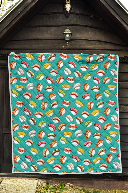 Sushi Themed Print Premium Quilt-JTAMIGO.COM