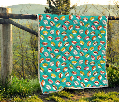 Sushi Themed Print Premium Quilt-JTAMIGO.COM