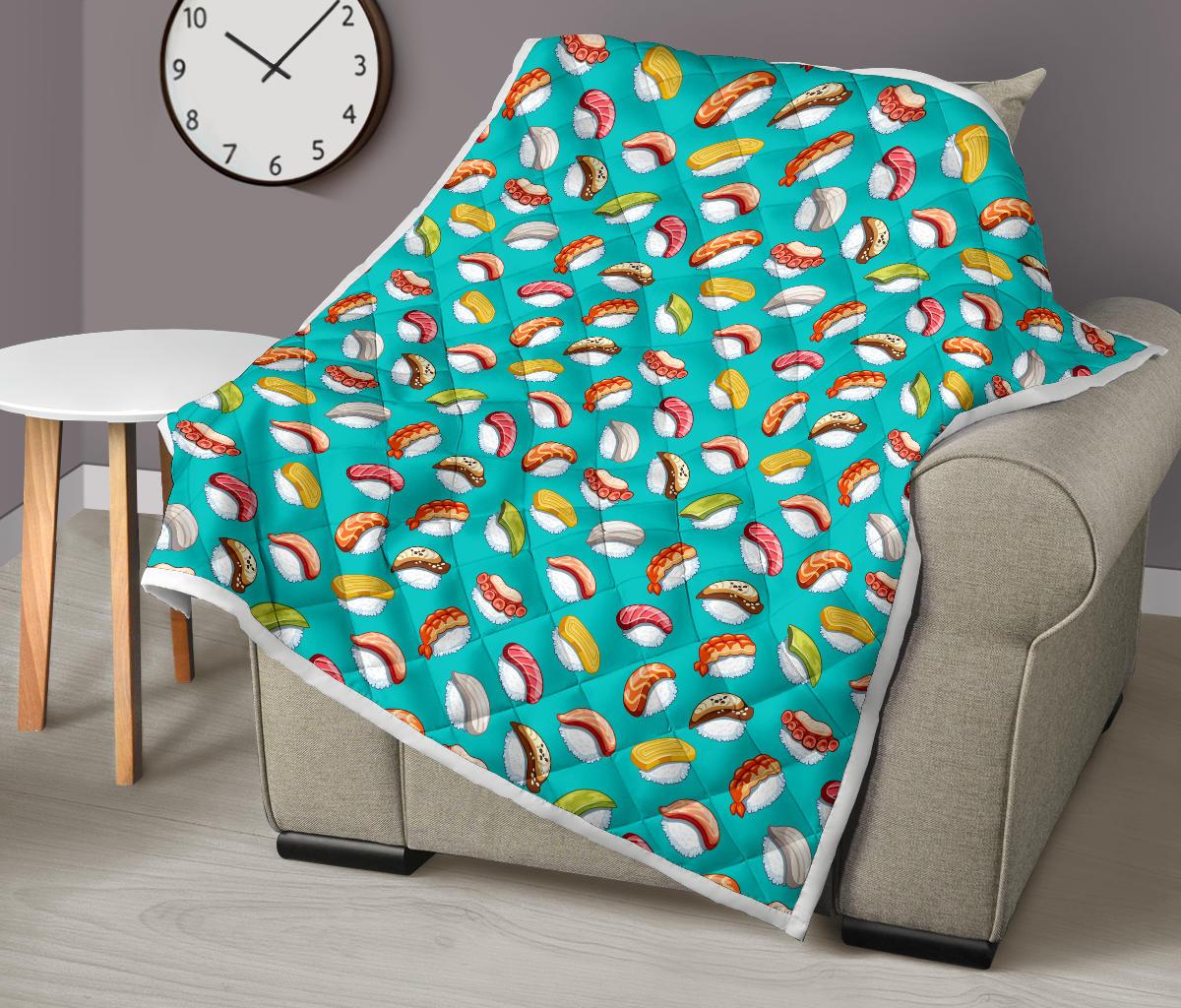 Sushi Themed Print Premium Quilt-JTAMIGO.COM
