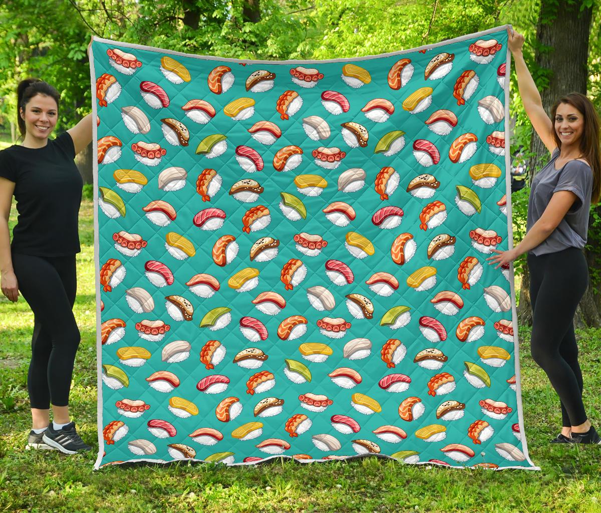 Sushi Themed Print Premium Quilt-JTAMIGO.COM