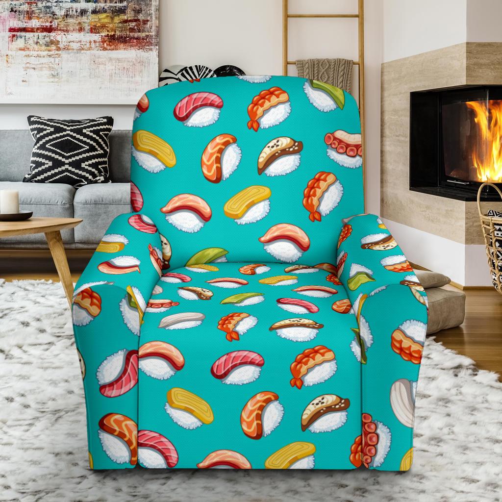 Sushi Themed Print Single Sofa Slipcover -JTAMIGO.COM