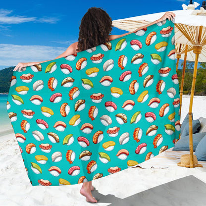 Sushi Themed Print Sarong Pareo Wrap