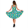 Sushi Themed Print Sleeveless Dress