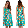 Sushi Themed Print Sleeveless Dress