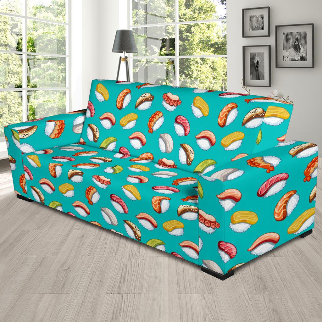 Sushi Themed Print Sofa Slipcover-JTAMIGO.COM
