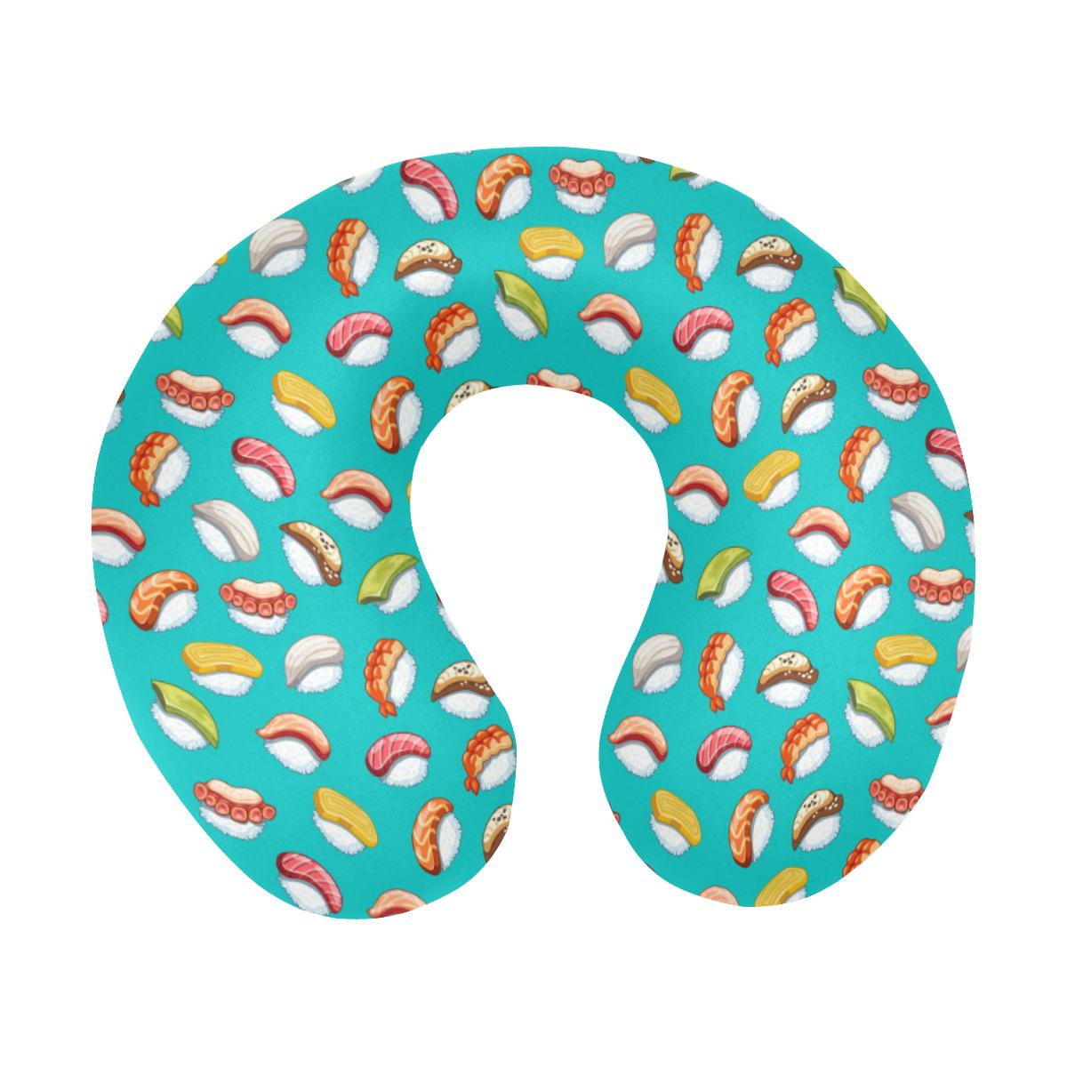 Sushi Themed Print U-Shaped Travel Neck Pillow-JTAMIGO.COM