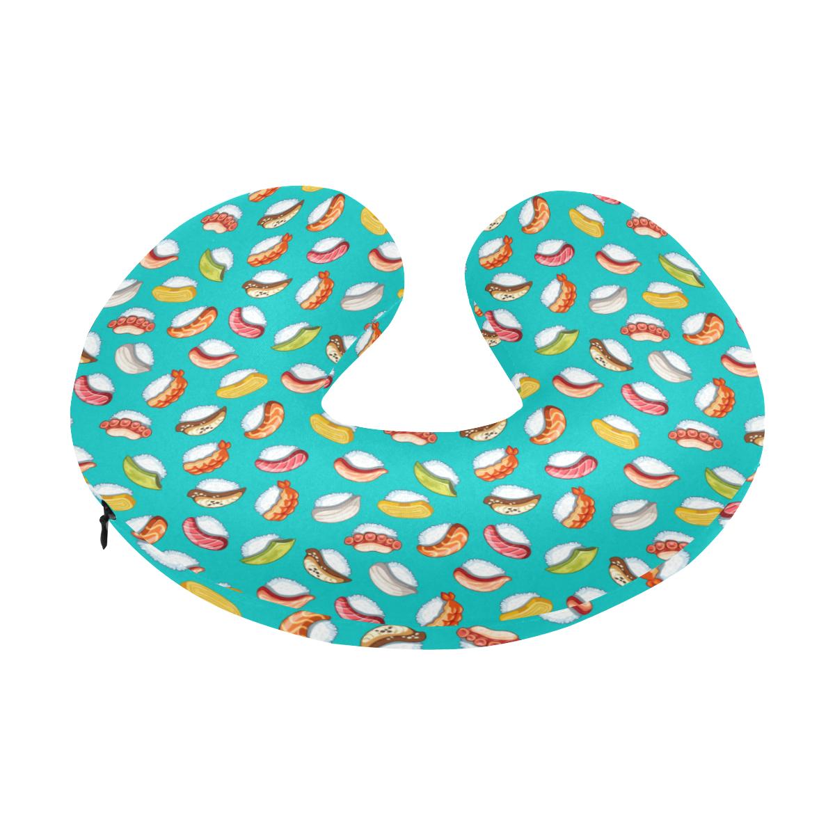 Sushi Themed Print U-Shaped Travel Neck Pillow-JTAMIGO.COM