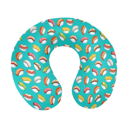 Sushi Themed Print U-Shaped Travel Neck Pillow-JTAMIGO.COM