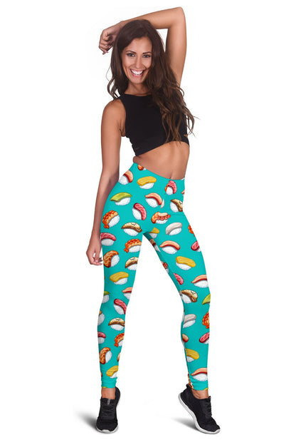 Sushi Themed Print Women Leggings
