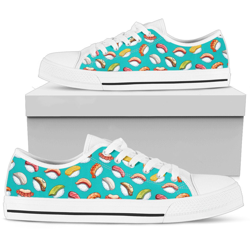 Sushi Themed Print Women Low Top Shoes-JTAMIGO.COM