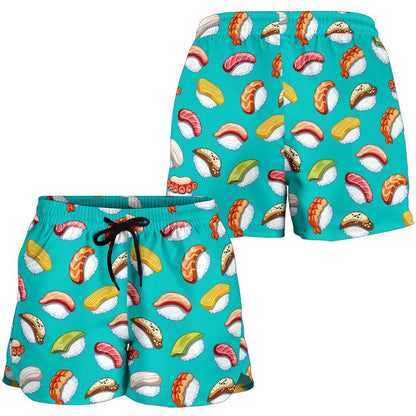 Sushi Themed Print Women Shorts-JTAMIGO.COM