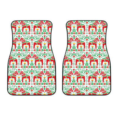 Swedish Dala Style Pattern Car Floor Mats