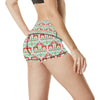 Swedish Dala Style Pattern High Waisted Spandex Shorts-JTAMIGO.COM